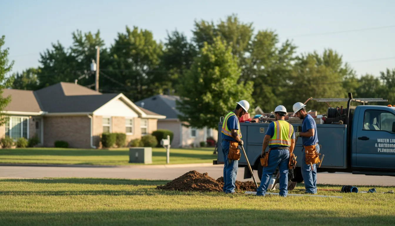 Residential water line and bathroom plumbing service in Saint Joe, IN